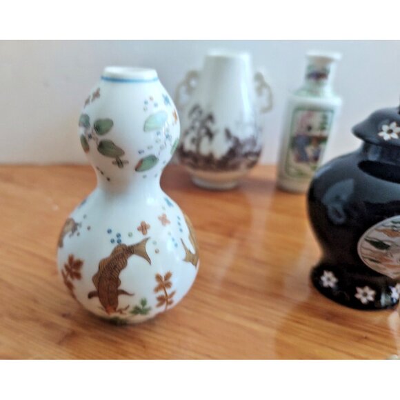 Vintage Franklin Mint Minature Japanese Bud Vases (lot of 5) - Picture 4 of 16